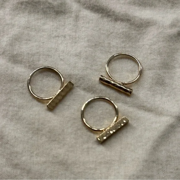 Gold Bar Rings - Picture 8 of 8
